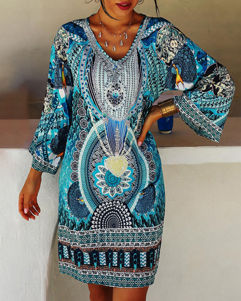 Emelia - Vibrante Vestido Estampado Boho