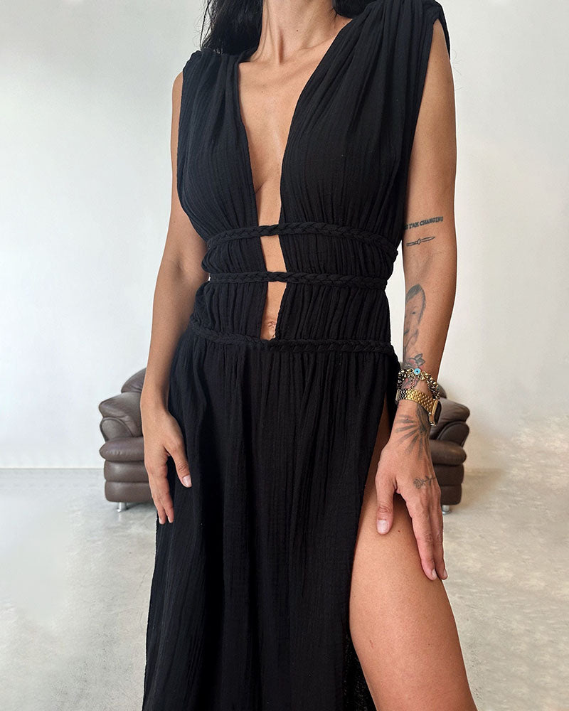 Zolla - Vestido Texturizado con Abertura