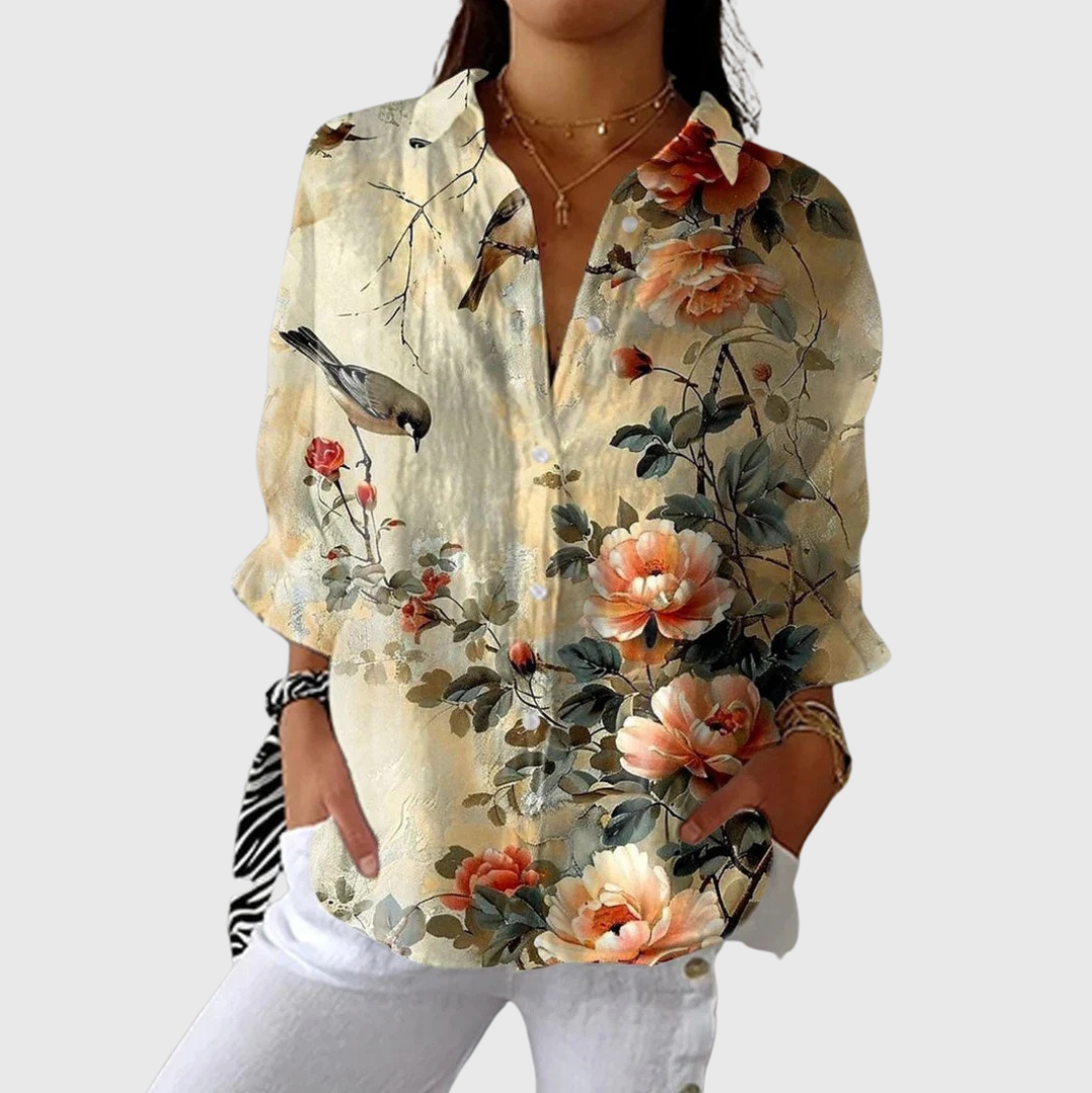 Blusa Estampada Ligera y Multicolor
