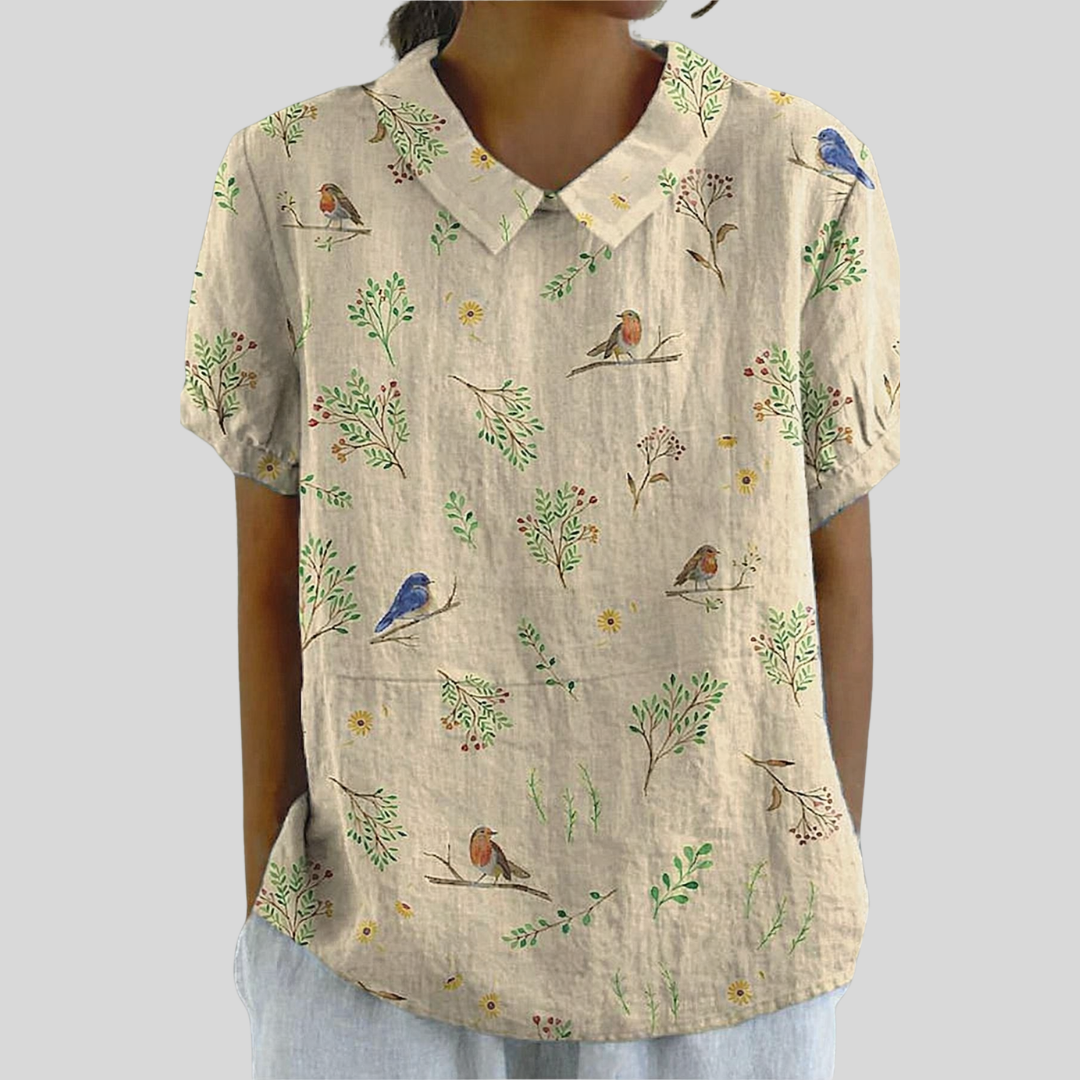Top Floral Comodidad Elegante