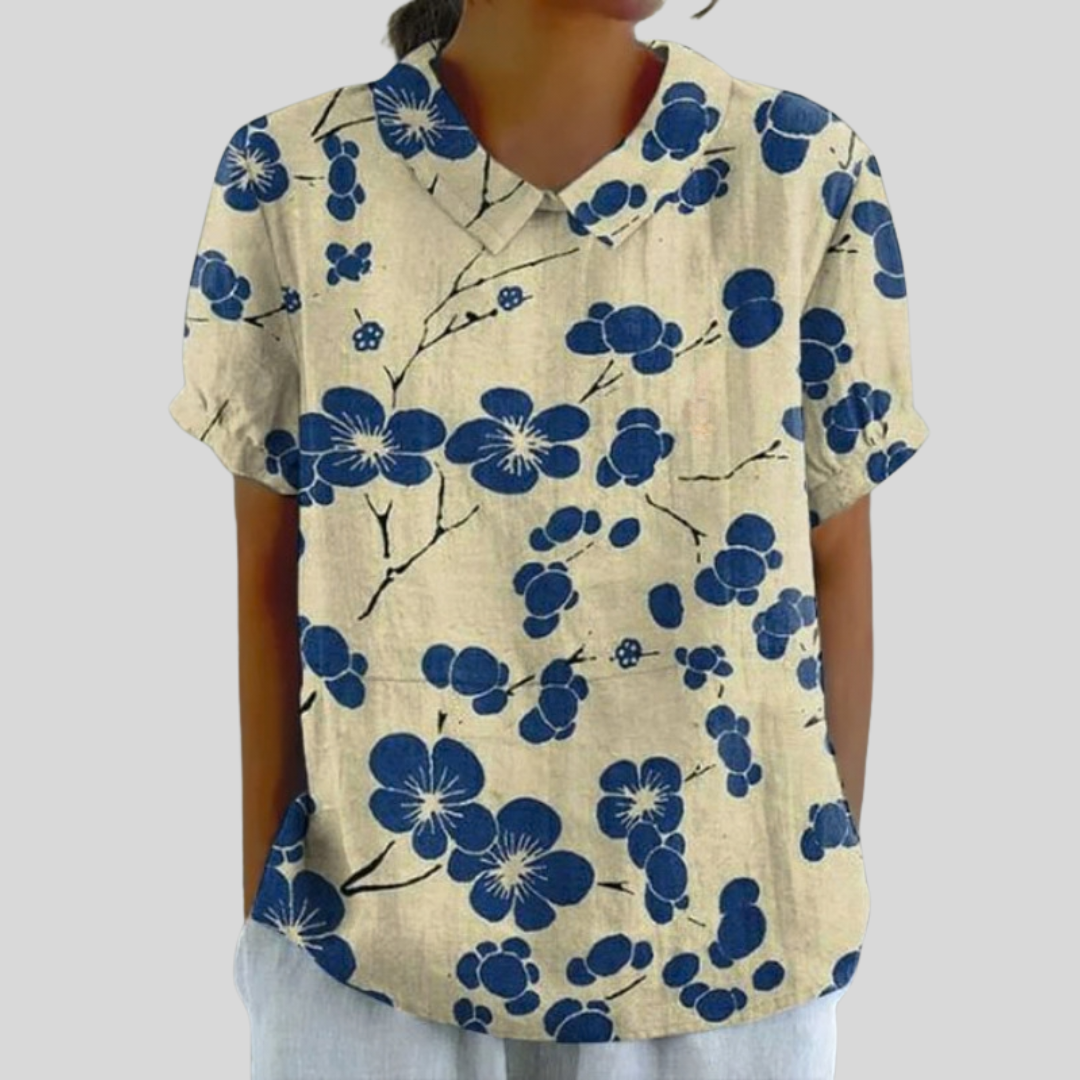 Top Floral Comodidad Elegante