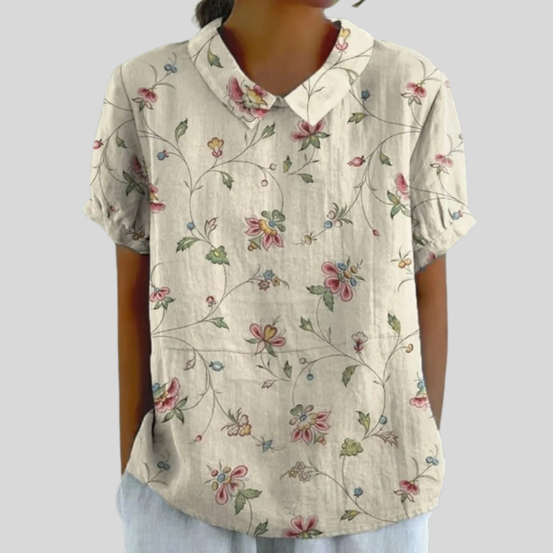 Camiseta Floral Comodidad Elegante