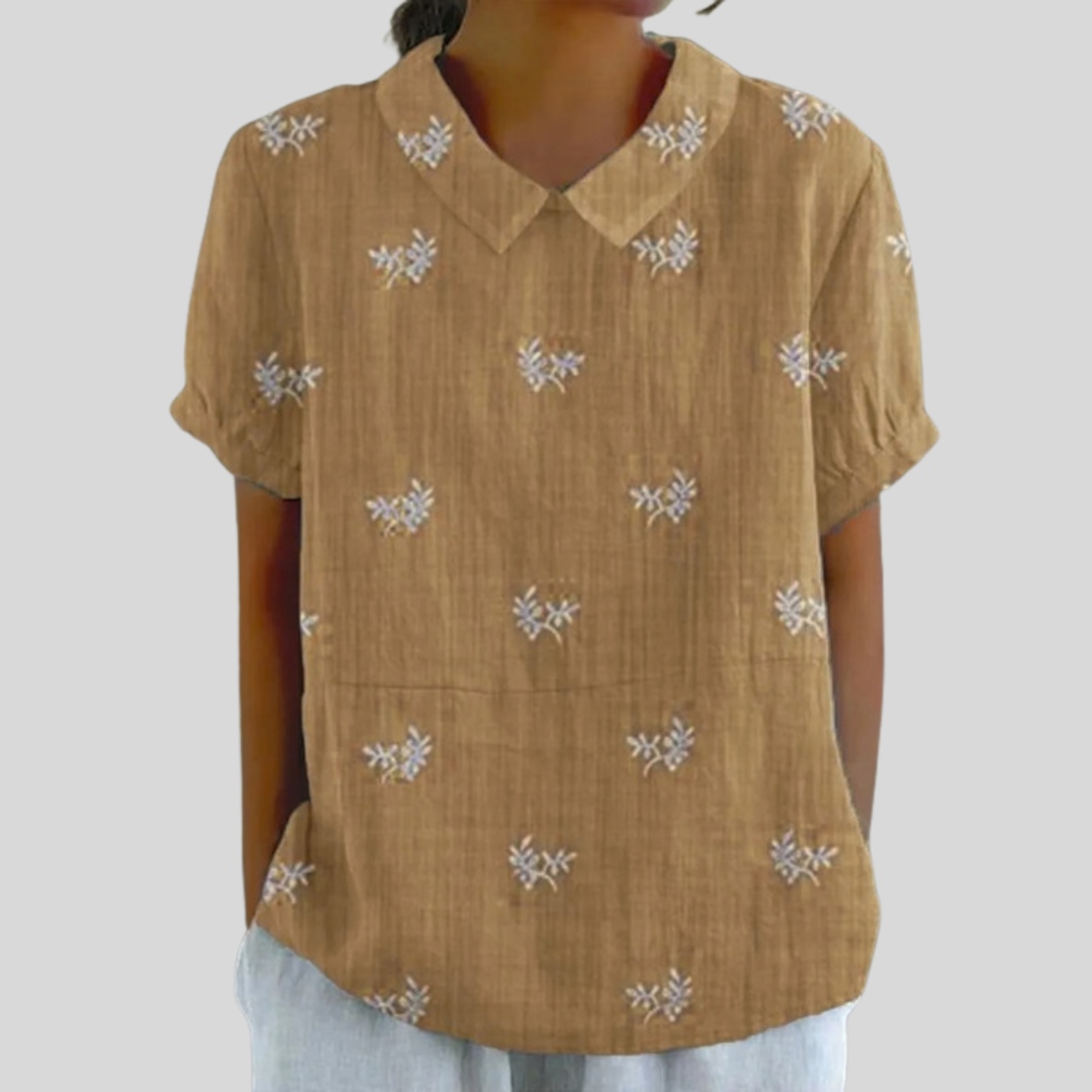 Top Floral Comodidad Elegante