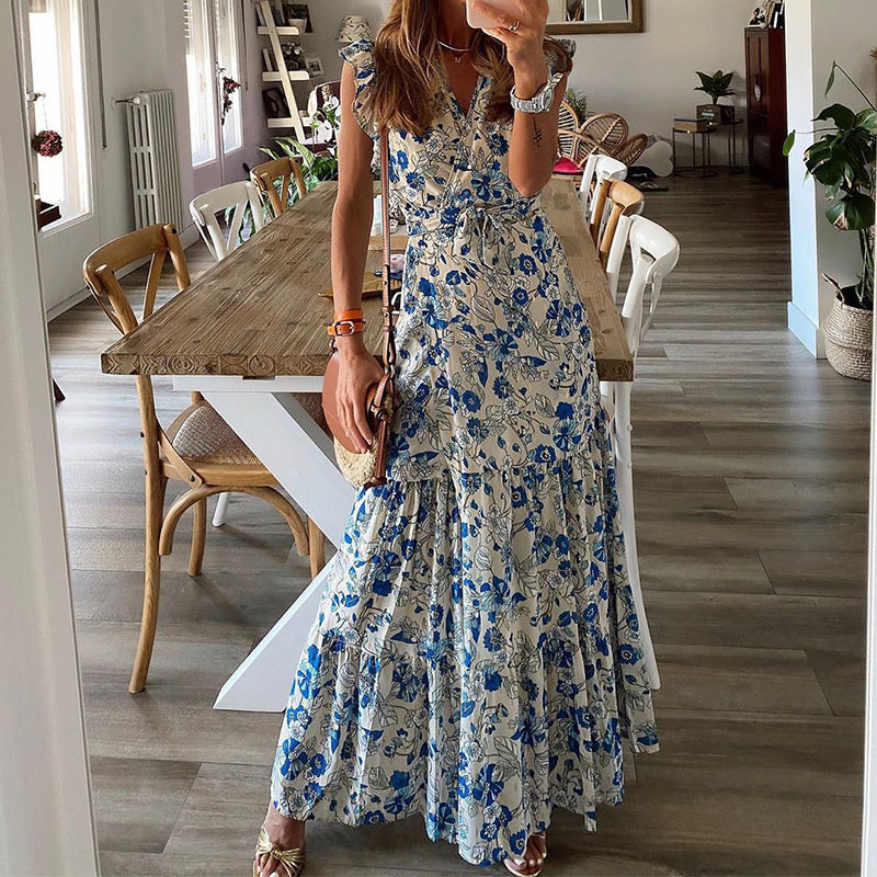 Shera - Vestido Maxi con Estampado Floral