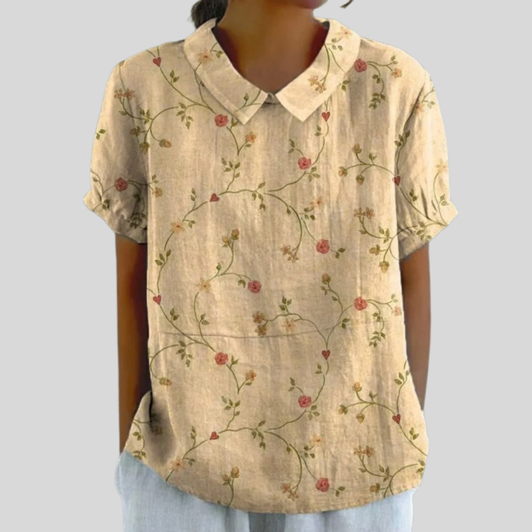Top Floral Comodidad Elegante