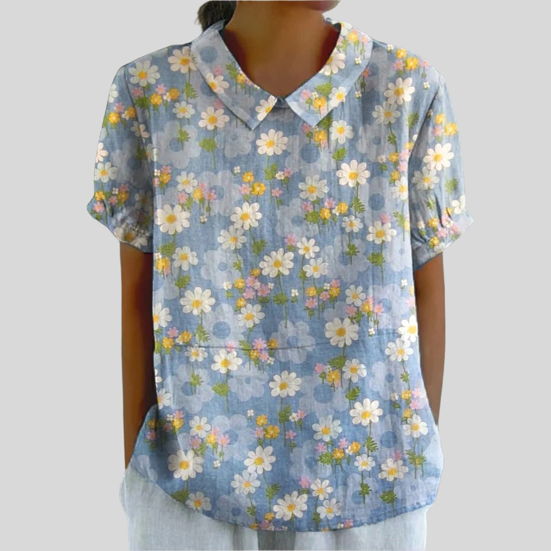 Top Floral Comodidad Elegante