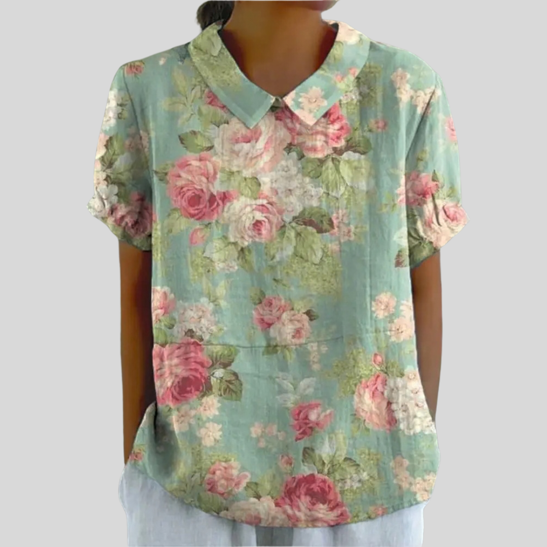 Top Floral Comodidad Elegante