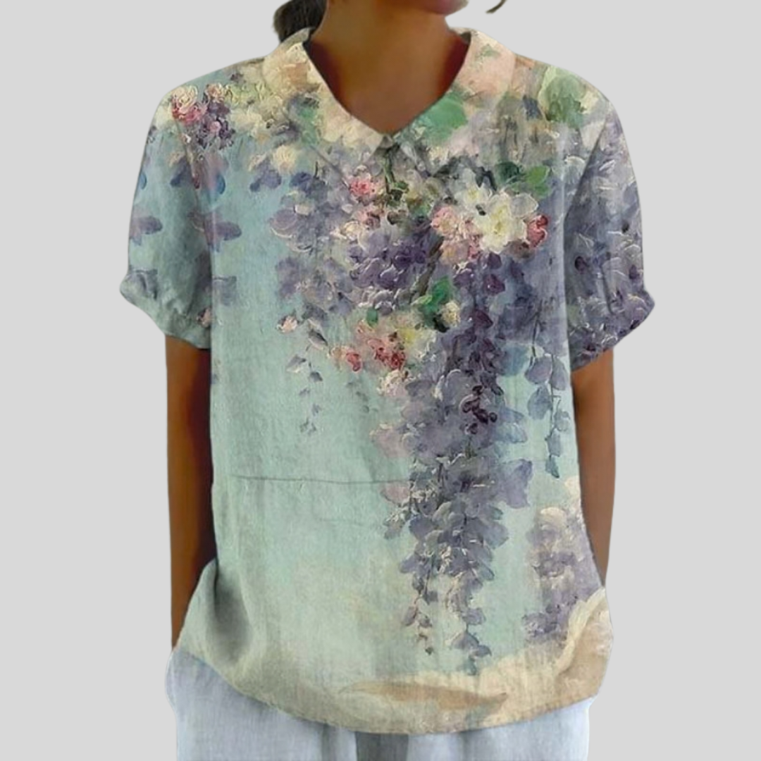 Top Floral Comodidad Elegante