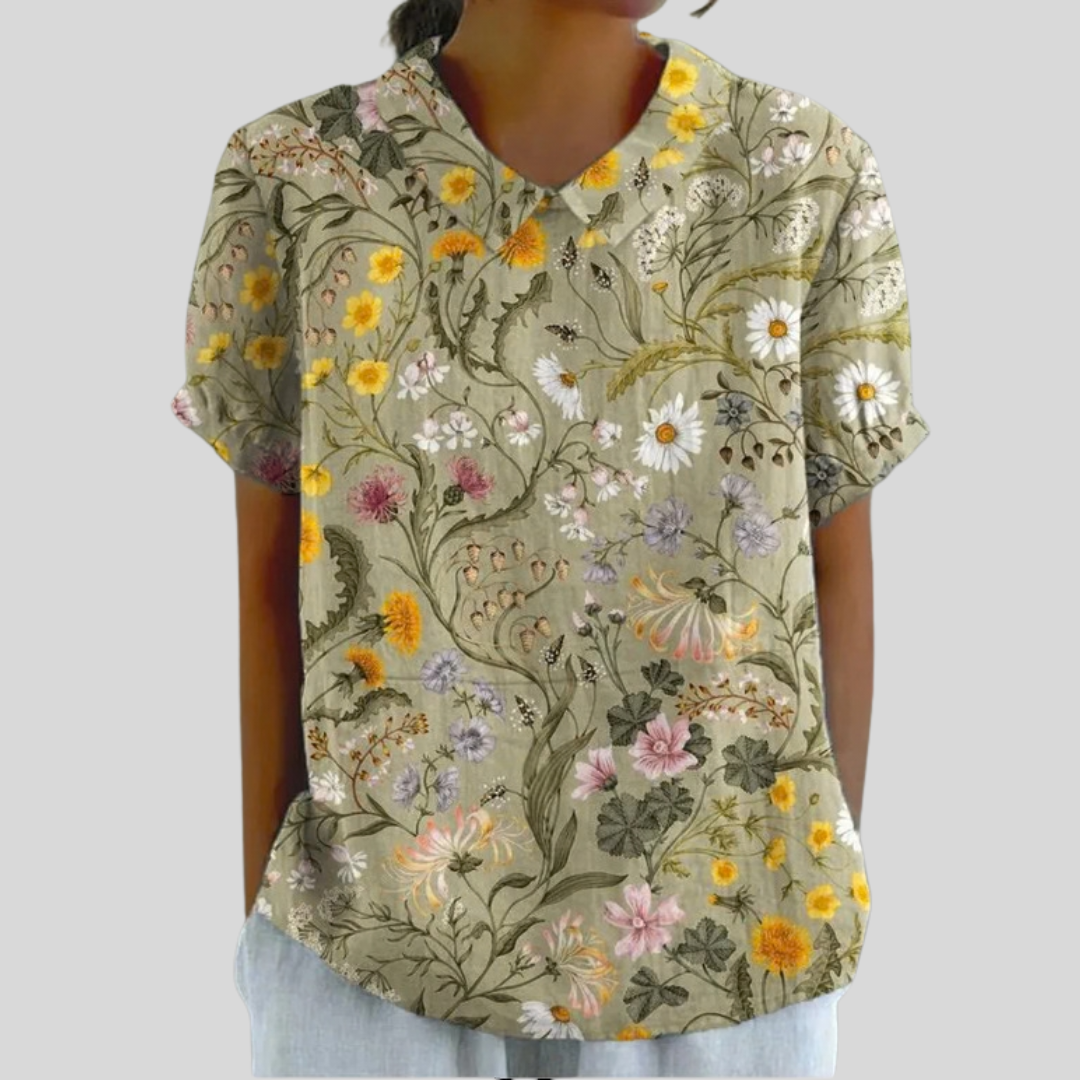 Top Floral Comodidad Elegante