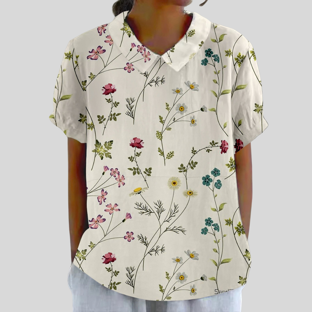 Top Floral Comodidad Elegante