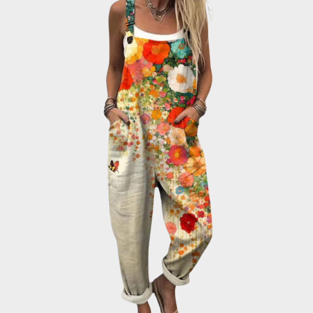 Peto floral con amapolas