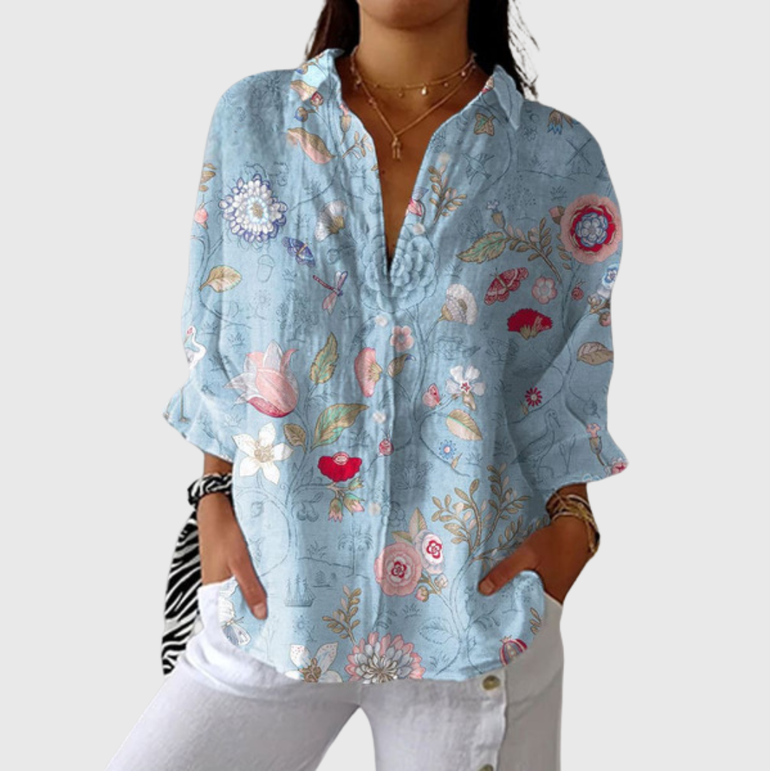Blusa Ligera y Colorida Estampada