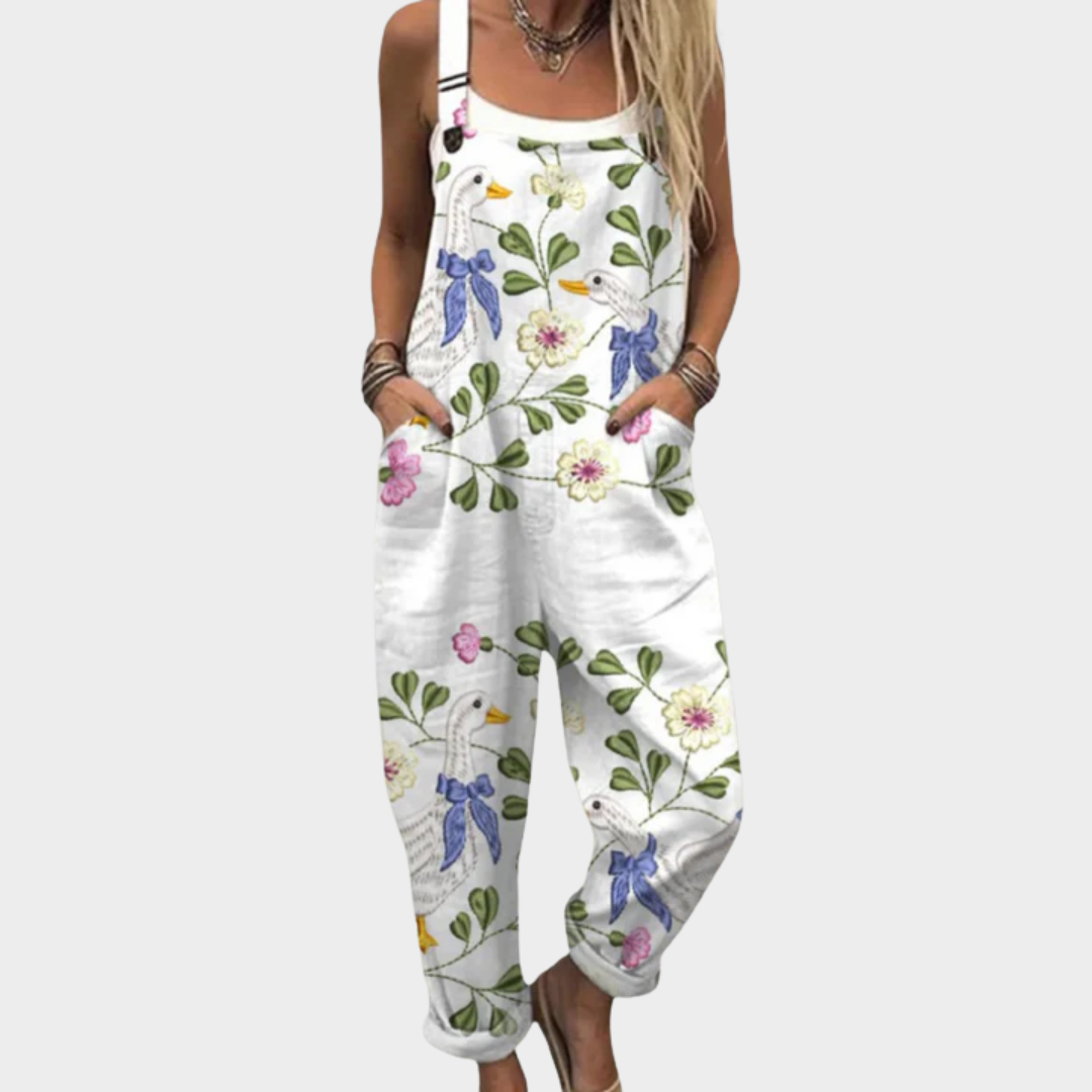 Peto floral con flores silvestres, blanco