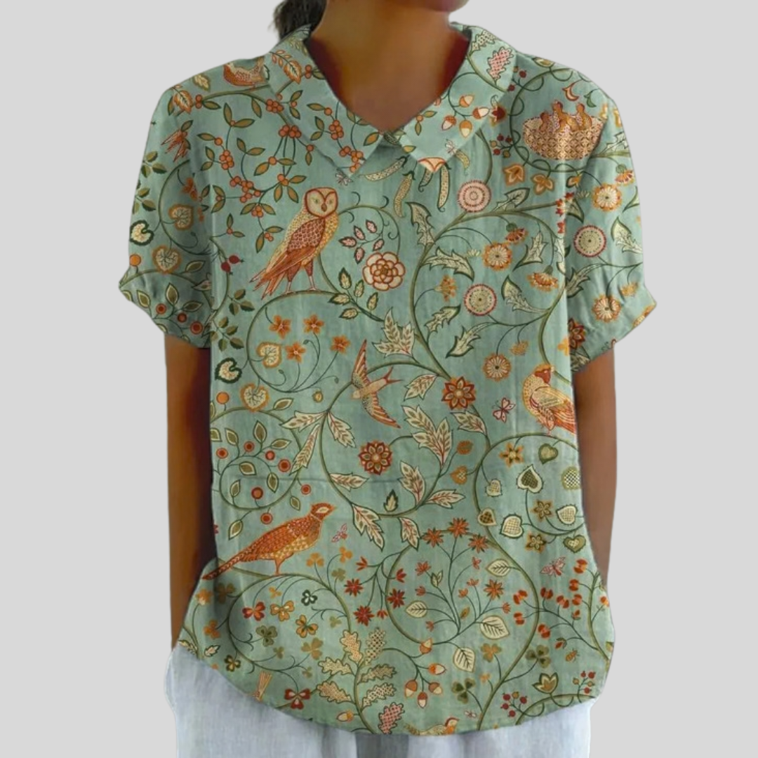 Top Floral Comodidad Elegante