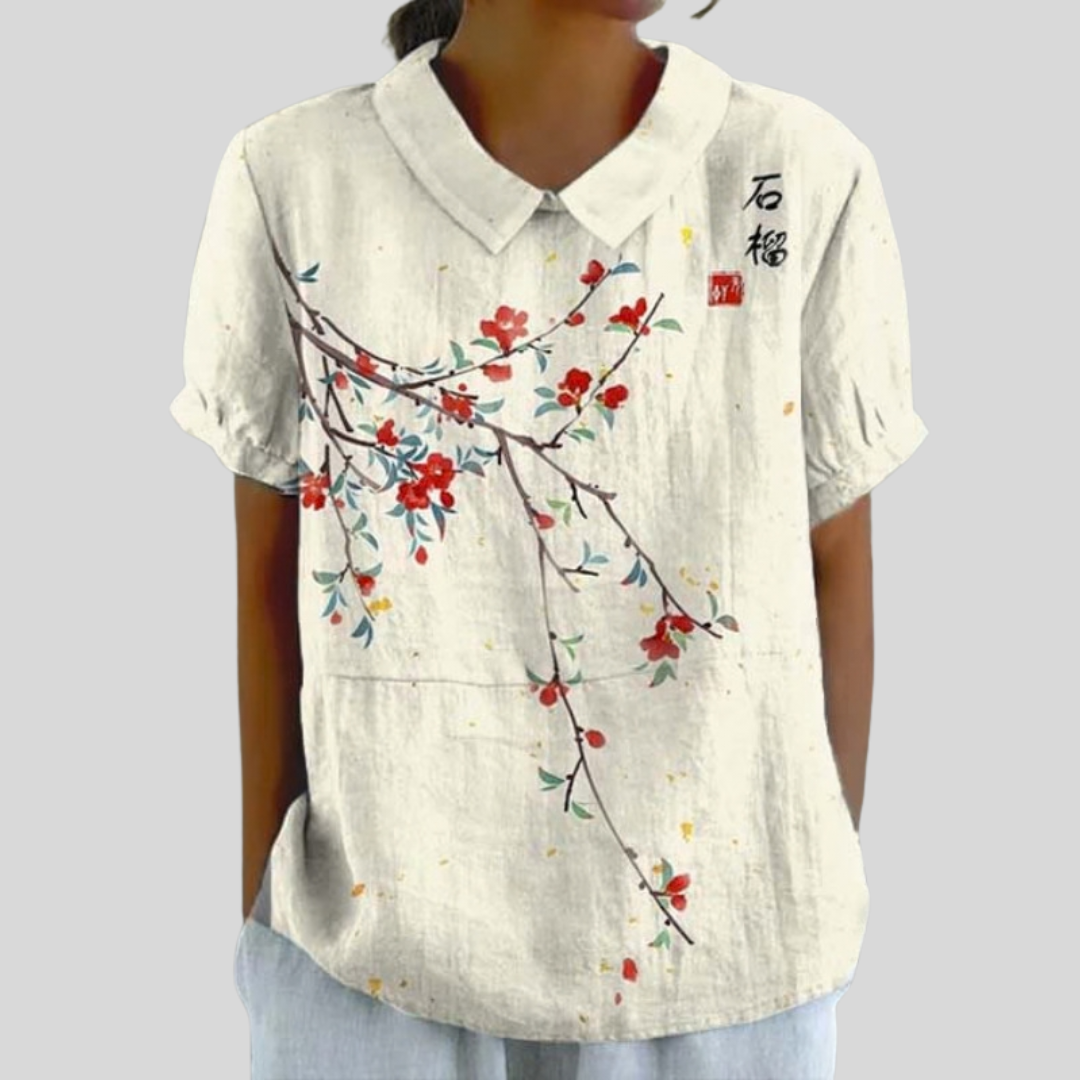 Top Floral Comodidad Elegante