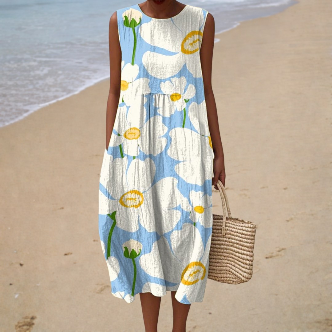 Vestido de Verano Sin Mangas Cómodo