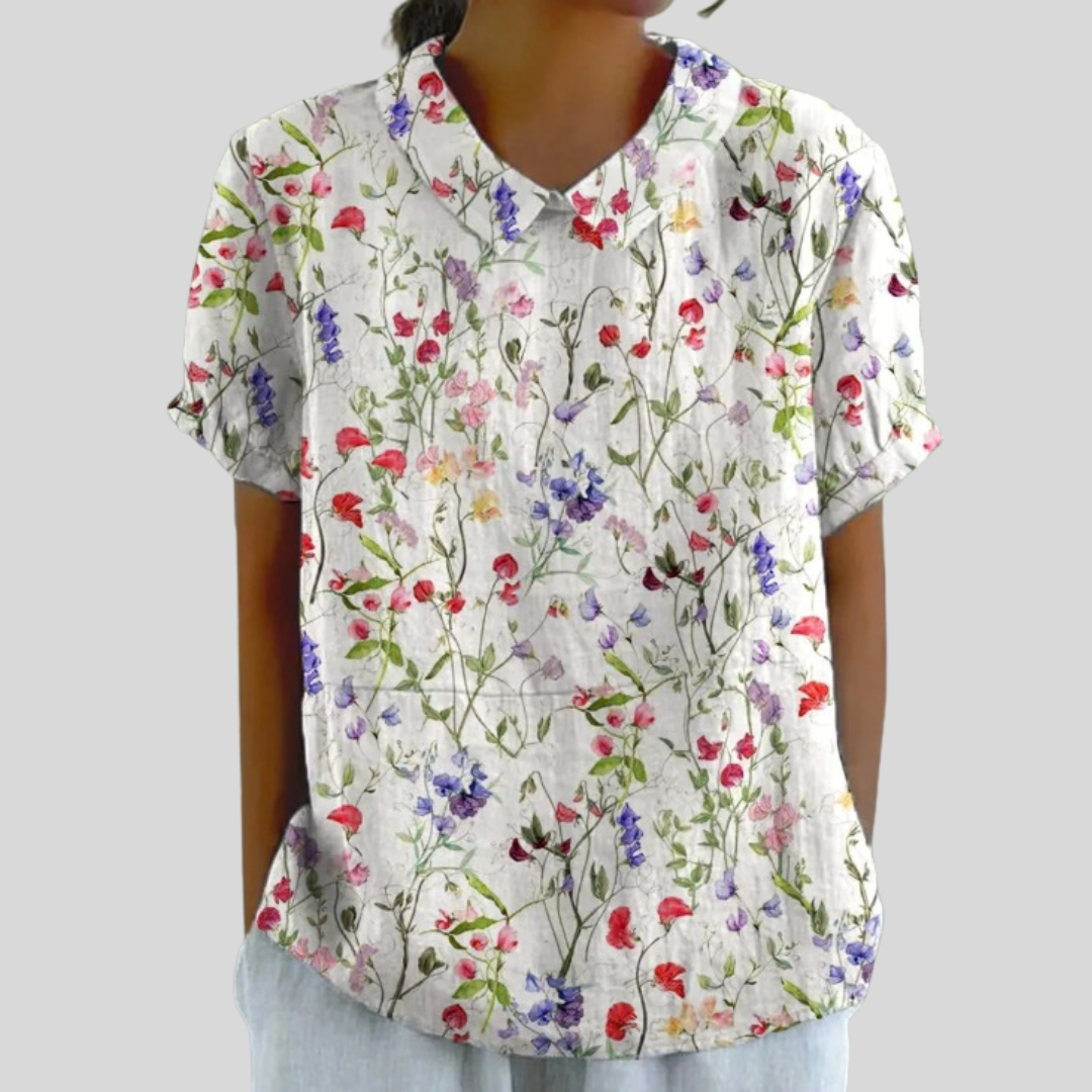Top Floral Comodidad Elegante