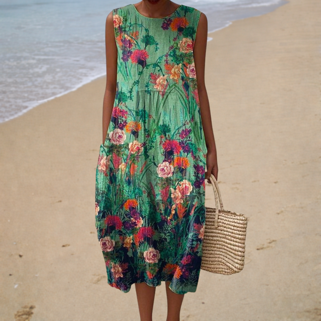 Vestido de Verano Sin Mangas Cómodo