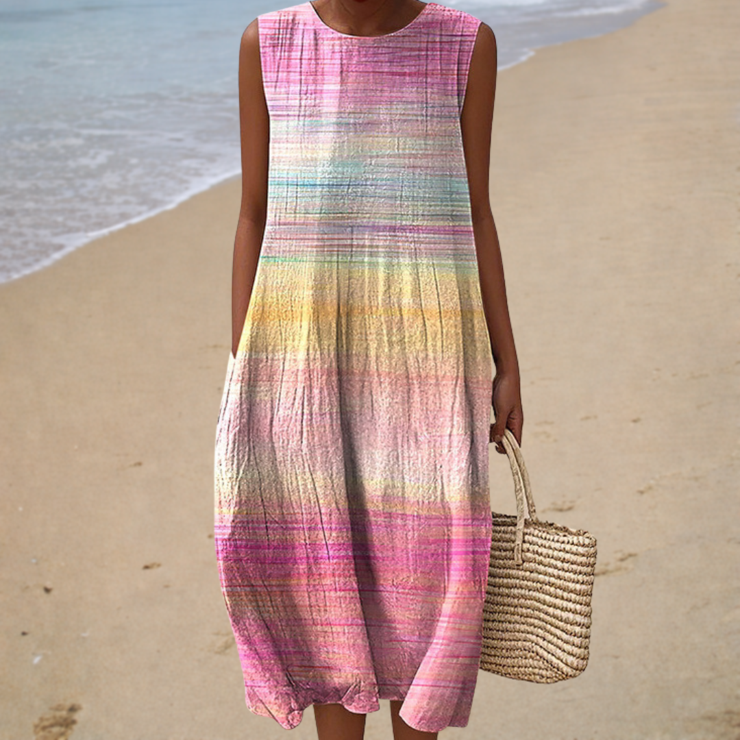 Vestido de Verano Sin Mangas Cómodo