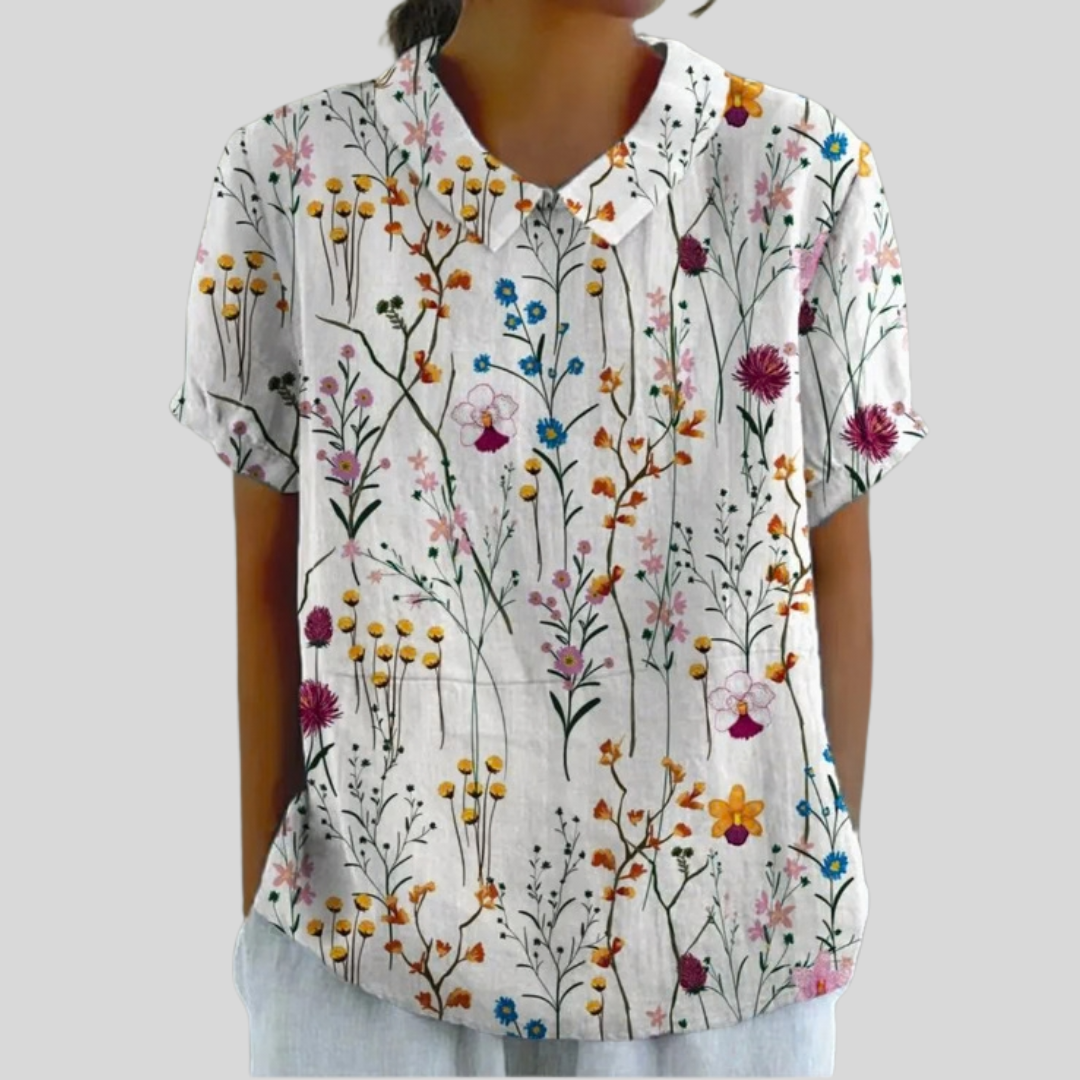 Top Floral Comodidad Elegante