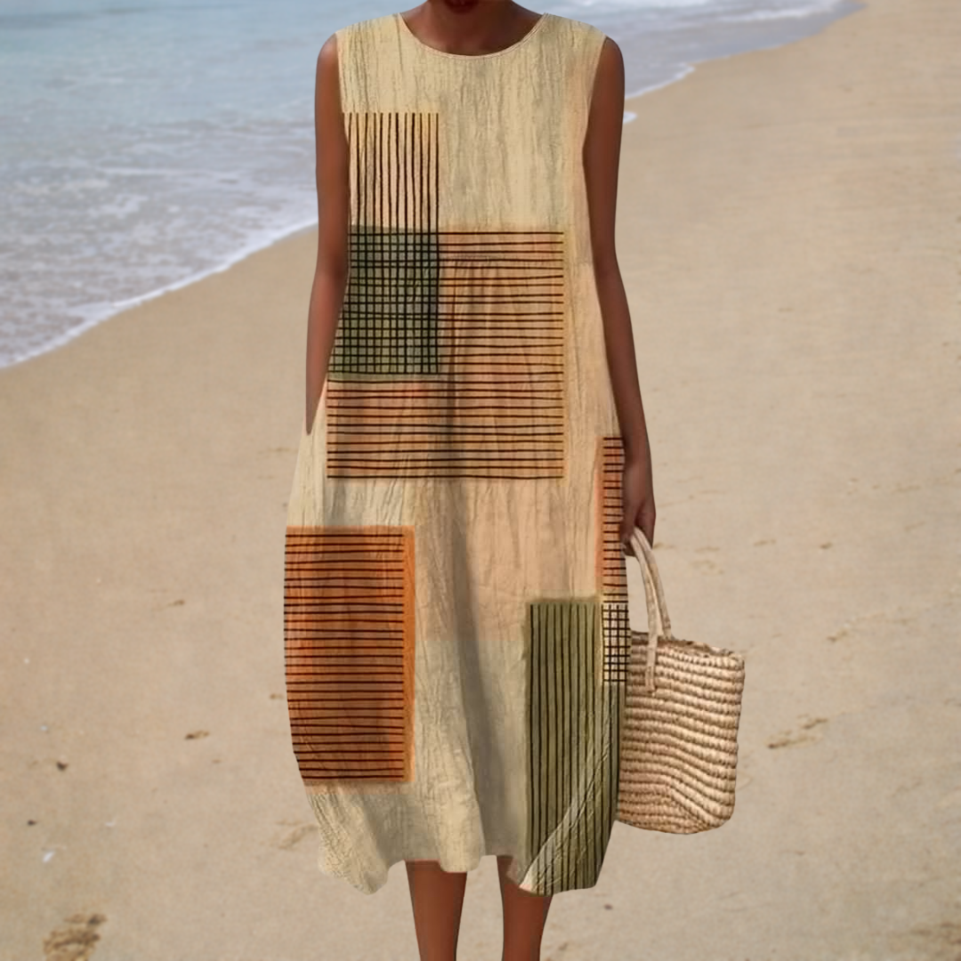 Vestido de Verano Sin Mangas Cómodo