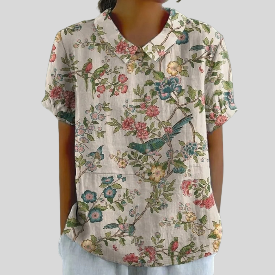 Top Floral Comodidad Elegante