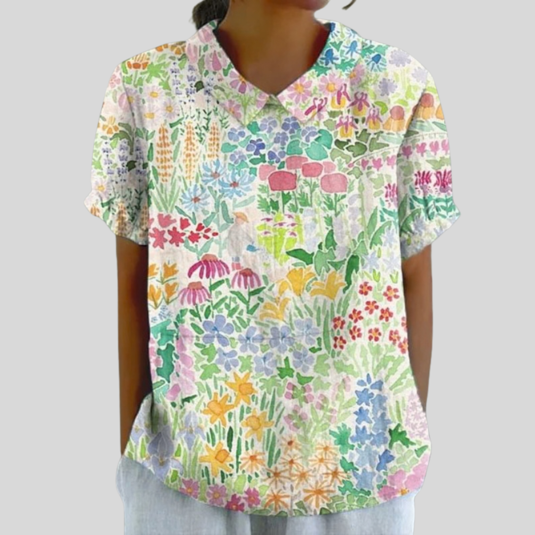 Top Floral Comodidad Elegante