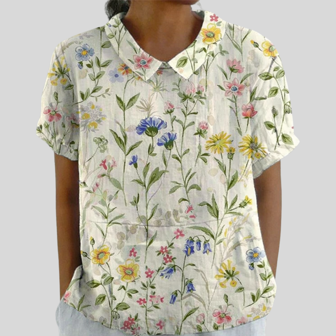 Top Floral Comodidad Elegante