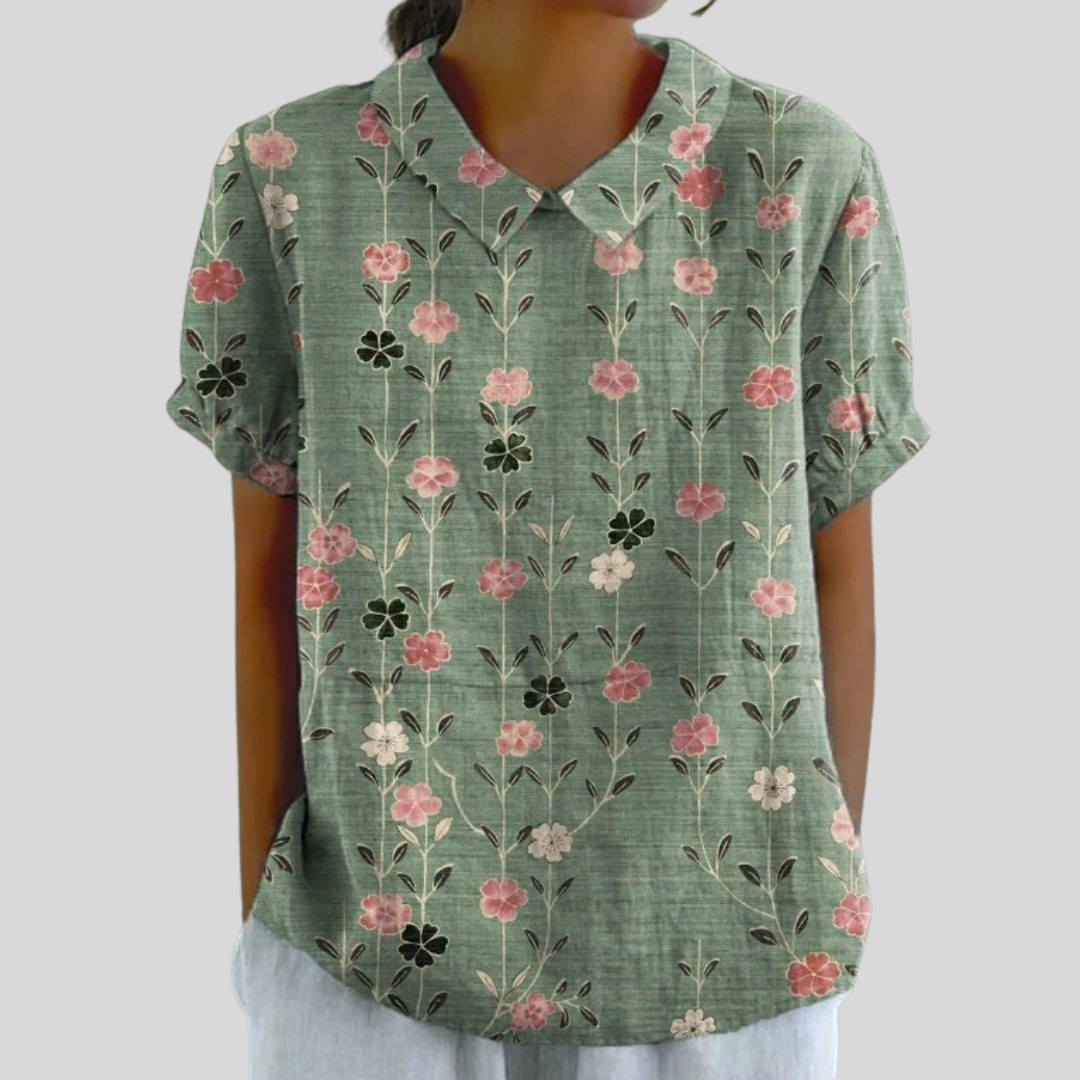 Top Floral Comodidad Elegante