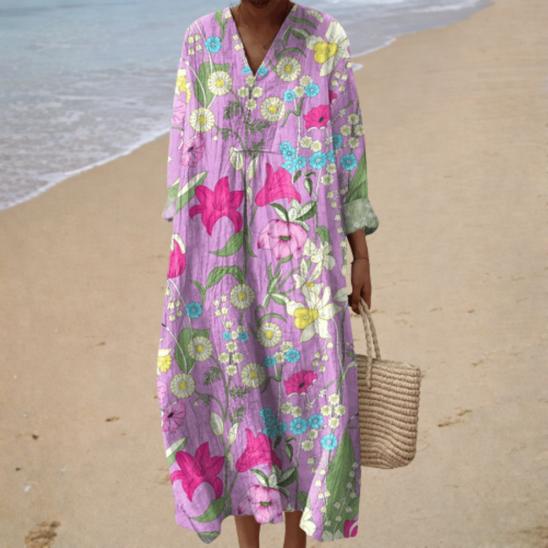 Vestido de Verano Vaporoso con Estampado