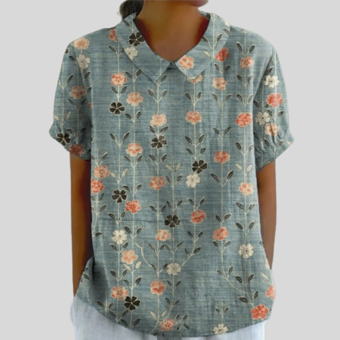 Top Floral Comodidad Elegante