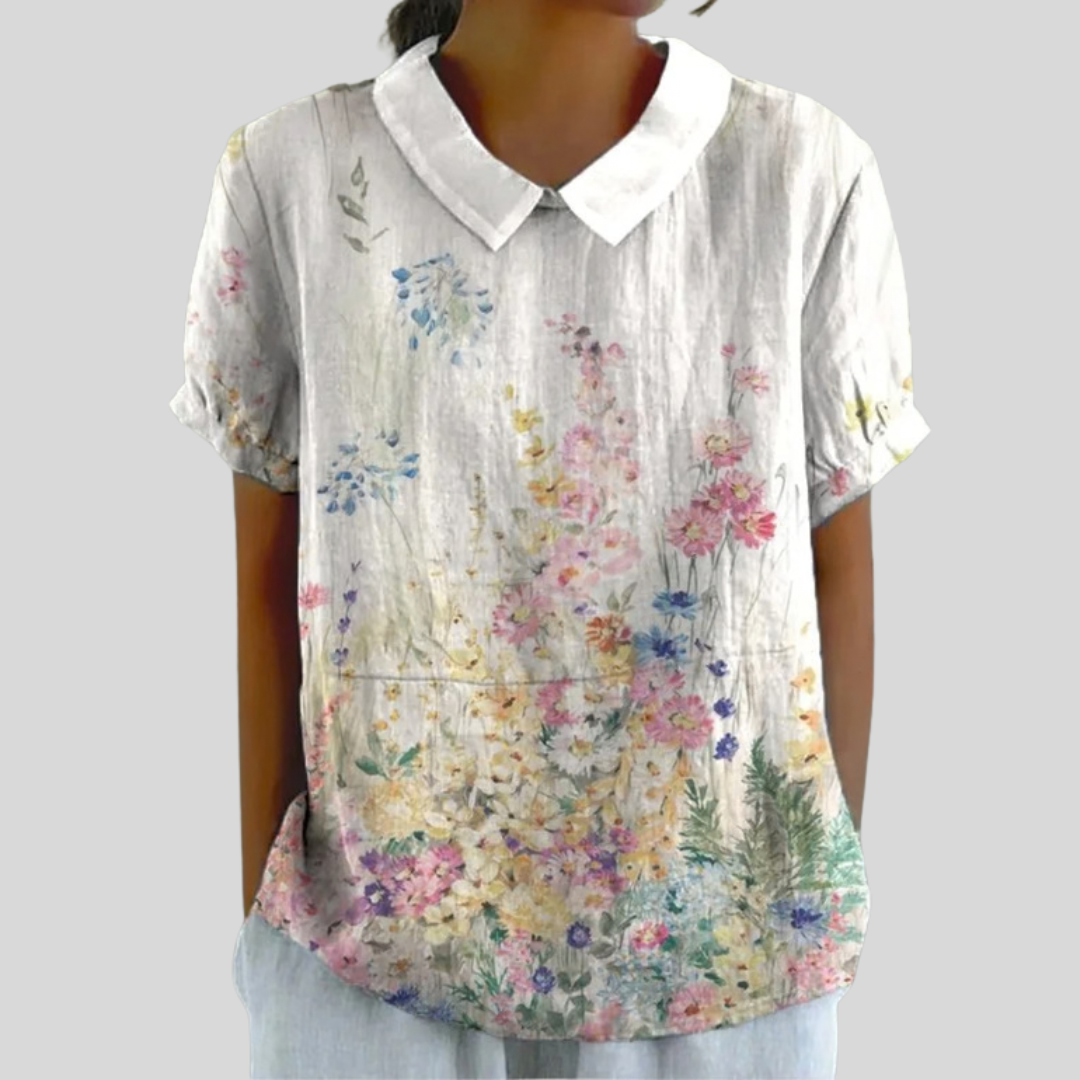 Top Floral Comodidad Elegante