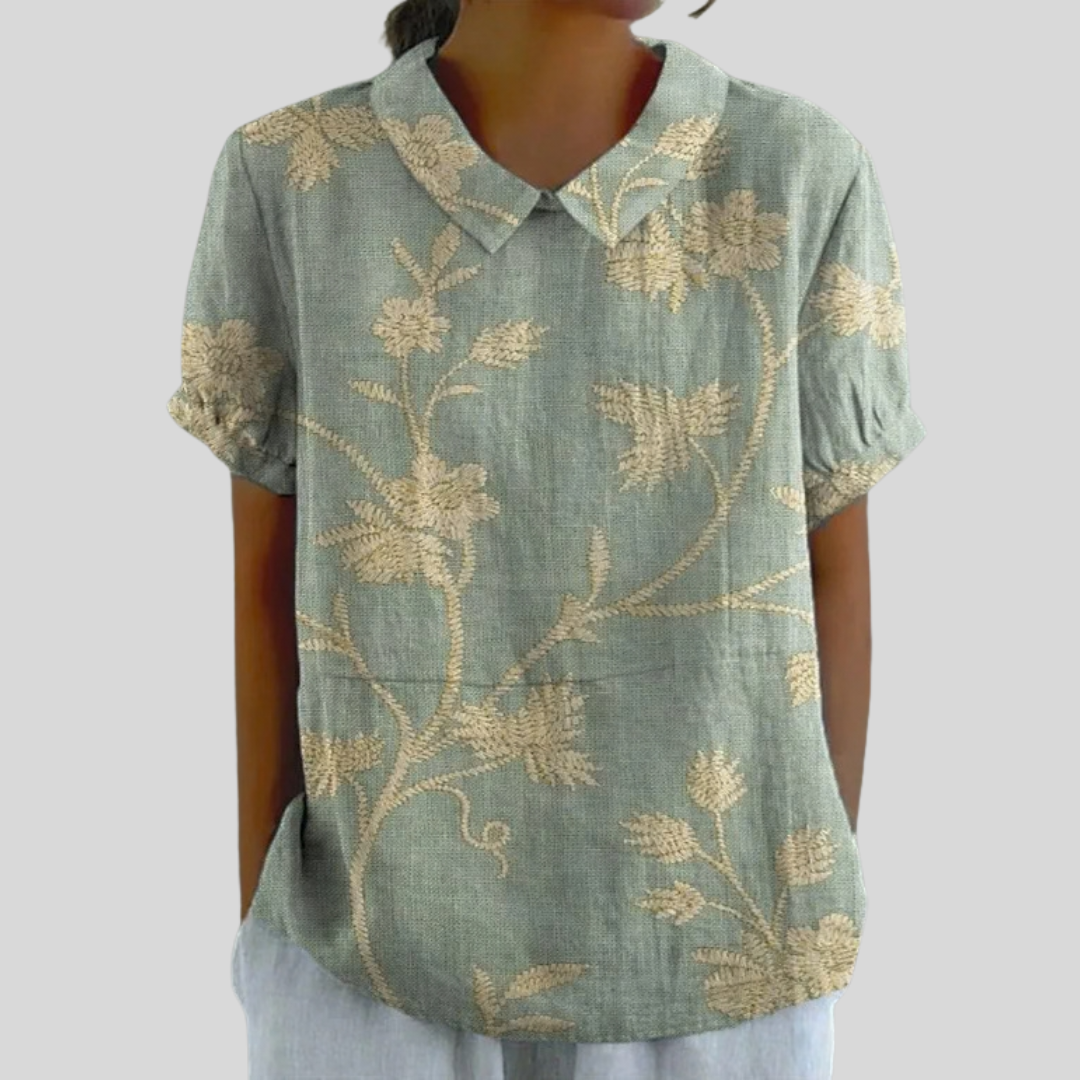 Top Floral Comodidad Elegante
