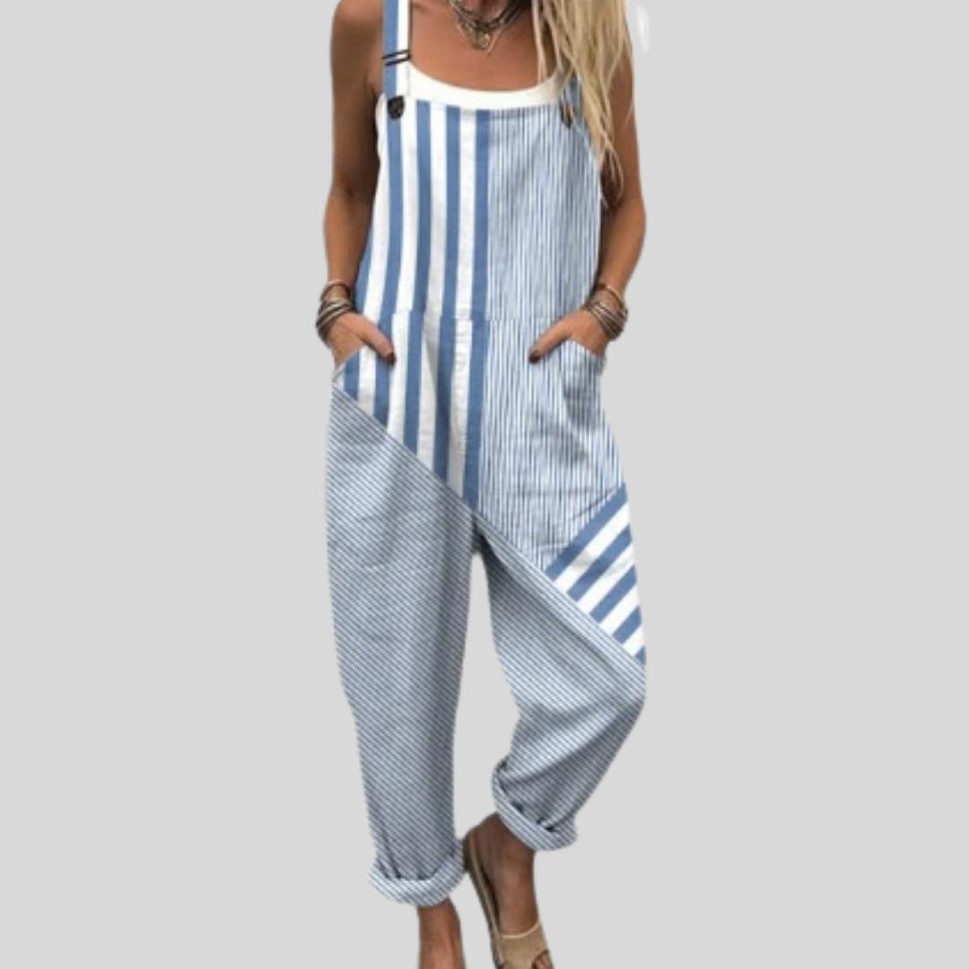 Peto de rayas azul y blanco