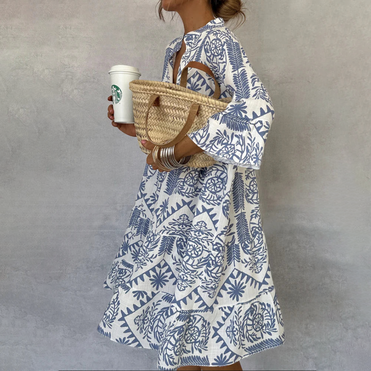 Fiorelia - Vestido Túnica Boho Informal