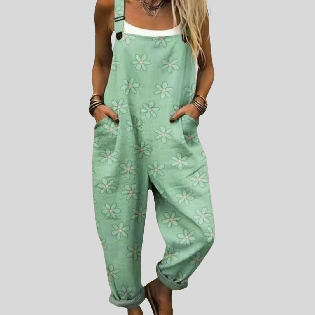 Peto floral en verde menta