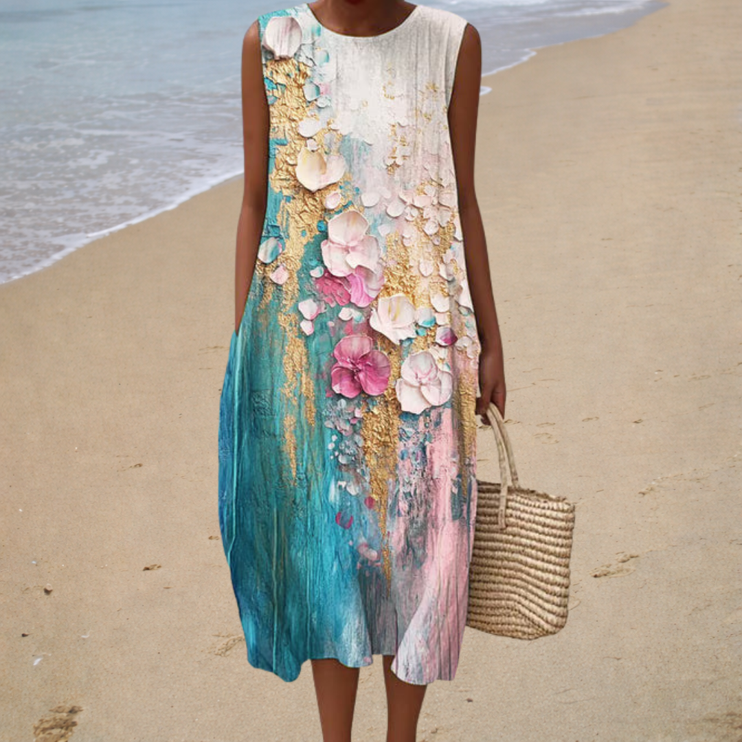 Vestido de Verano Sin Mangas Cómodo