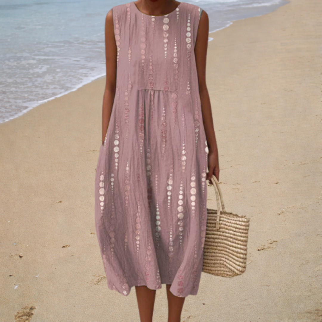 Vestido de Verano Sin Mangas Cómodo