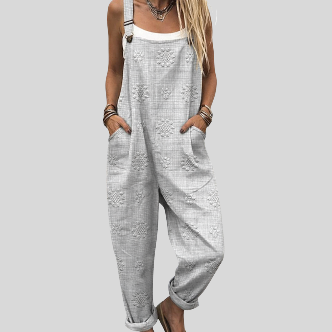 Peto gris con estampado floral