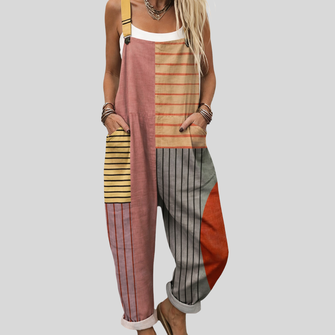 Peto color block con rayas