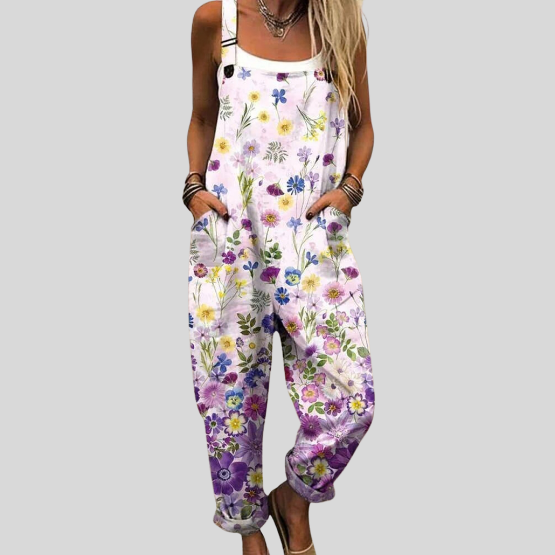 Peto con flores silvestres en lila