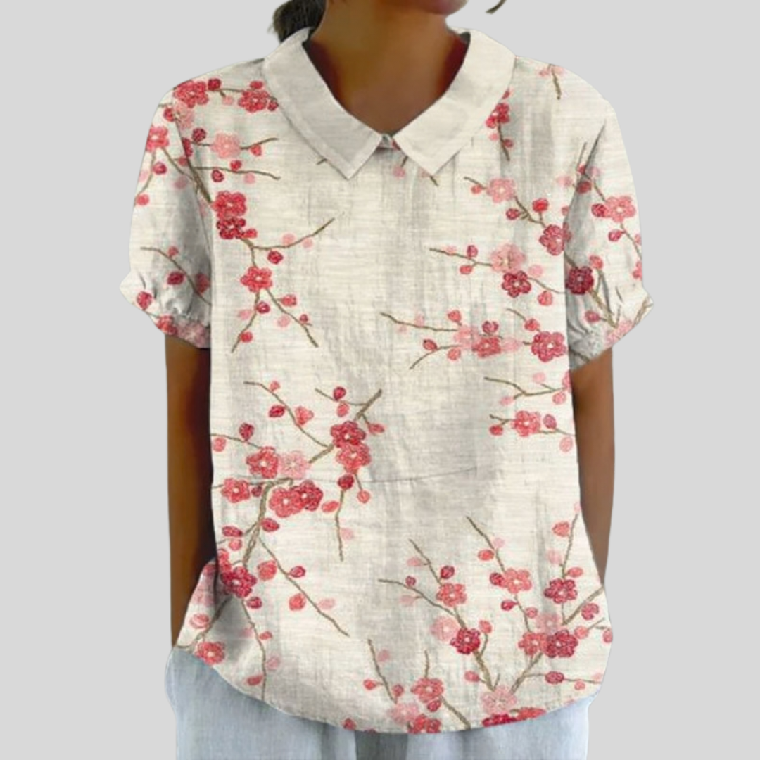 Top Floral Comodidad Elegante