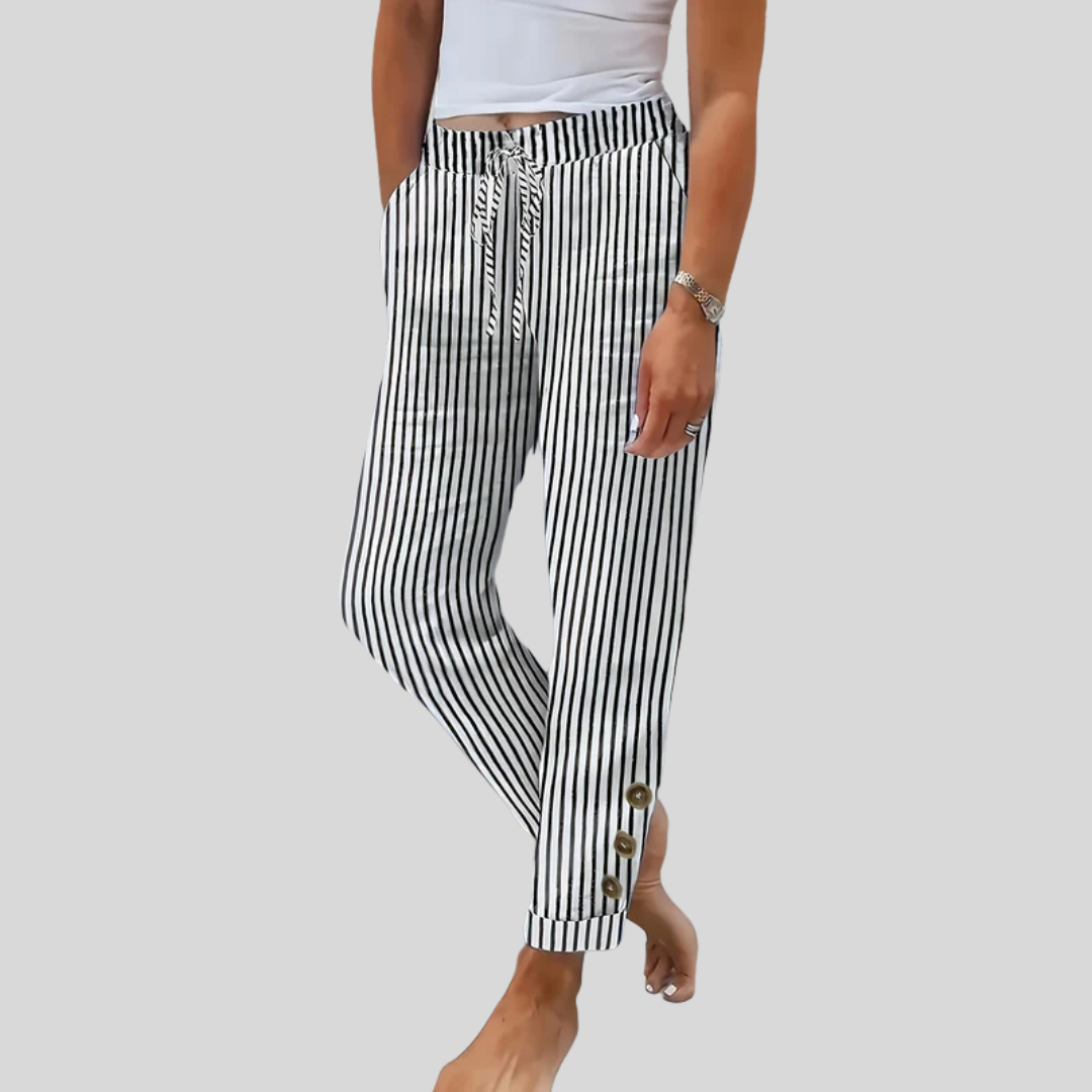 Raquelle - Pantalón de Rayas Casual