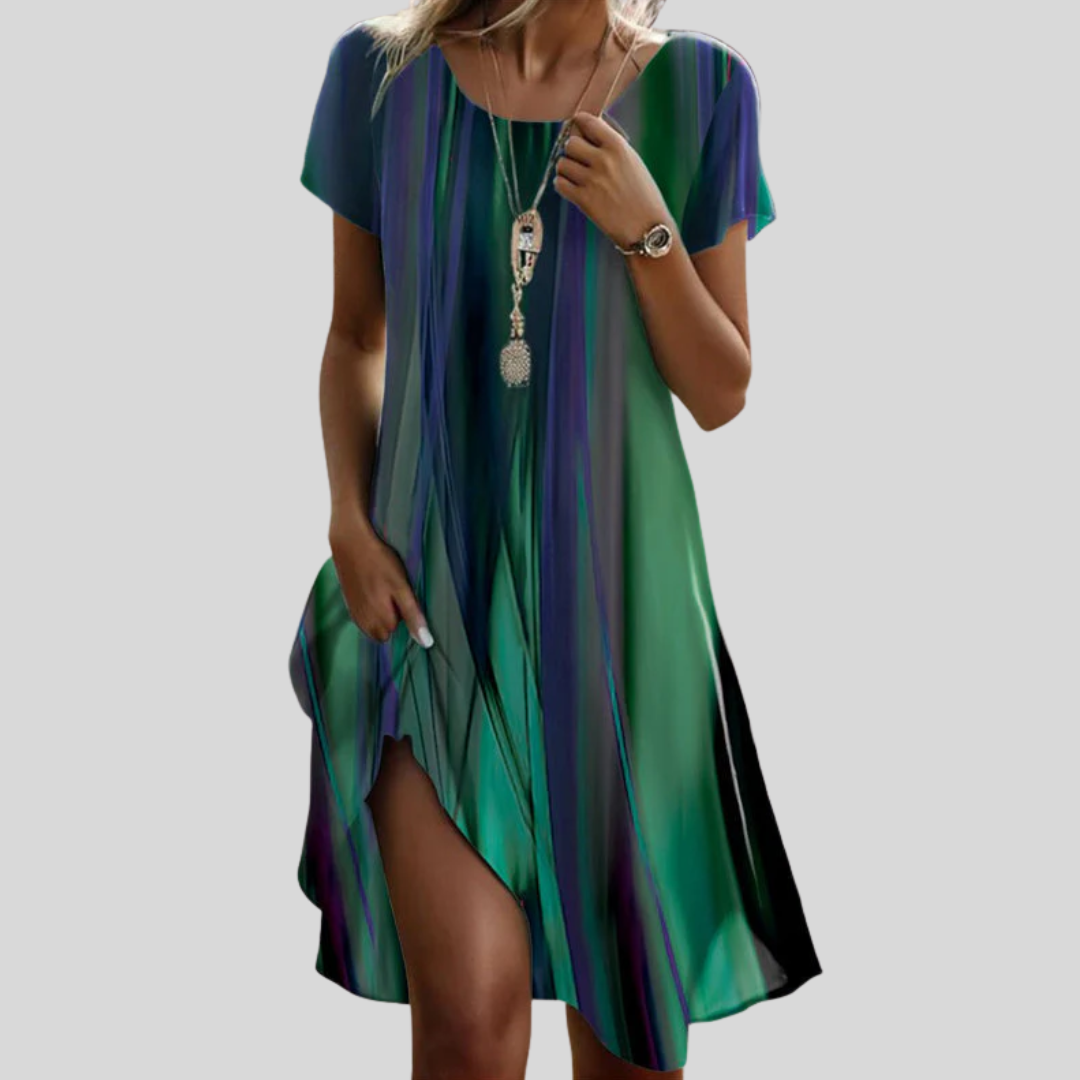 Genna - Vestido Boho Casual Degradado
