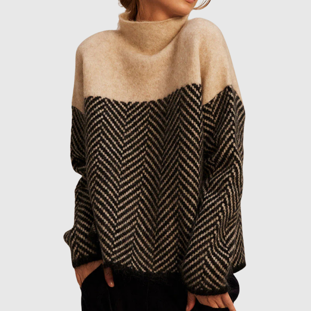 Norah | Jersey de algodón con cuello alto