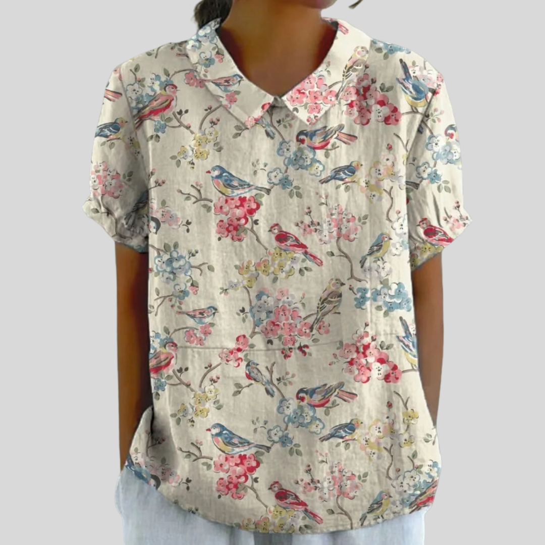 Top Floral Comodidad Elegante