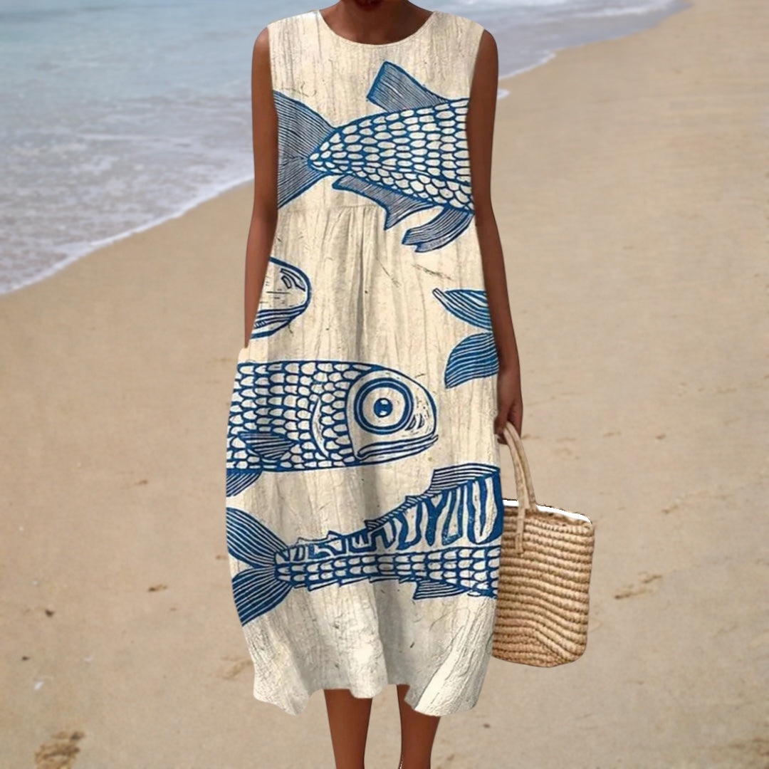 Vestido de Verano Sin Mangas Cómodo