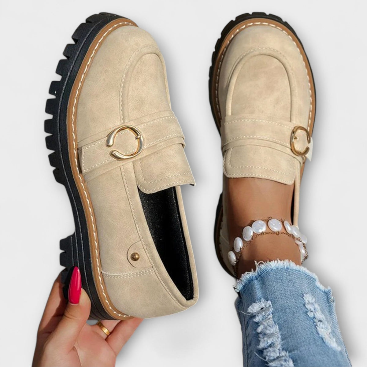 Lora™ | Mocasines Redondos para el Día a Día