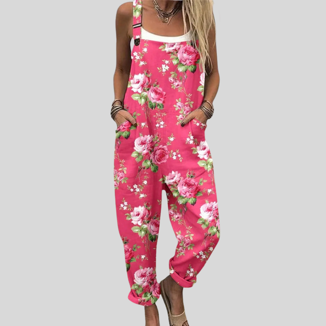 Peto rosa fucsia con rosas