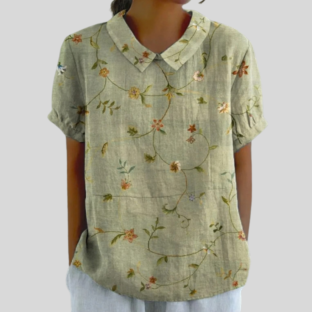 Top Floral Comodidad Elegante